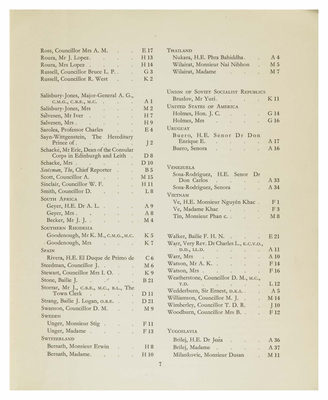 List of delegates attending the Royal luncheon 