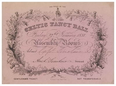 Gentleman's ticket for Celtic Fancy Ball