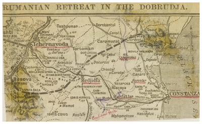 Rumanian Retreat In The Dobrudja - press cutting