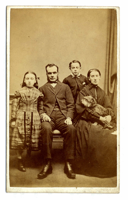 John Traill and family with Greyfriars Bobby