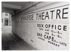 Traverse Theatre entrance from Edmonstone's Close