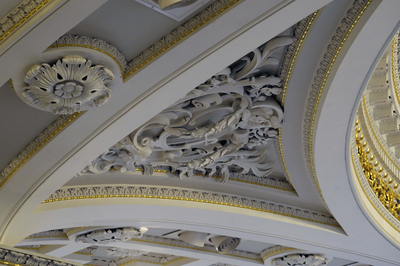 Ornate plasterwork & gilding. The Music Hall