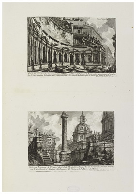 Print XXIX and Figure II of Le Antichita Roma