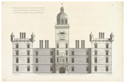 The elevation of the north front of Heriot's Hospital