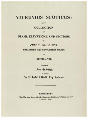 Title page of Vitruvius Scoticus