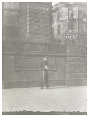 Man standing on East Register Street, Edinburgh