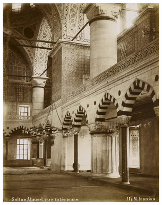 Interior view of Sultan Ahmed's mosque