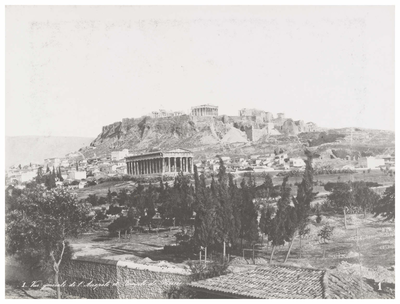 General view of the Acropolis and the Temple of Theseus