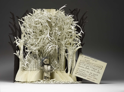 The sixth paper book sculpture: Lost in a good book...