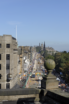 View from Shandwick Place along Princes Street