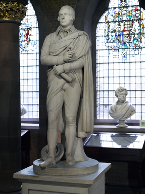 Statue of Robert Burns in National Portrait Gallery