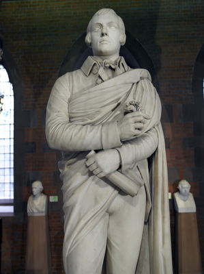Statue of Robert Burns in National Portrait Gallery
