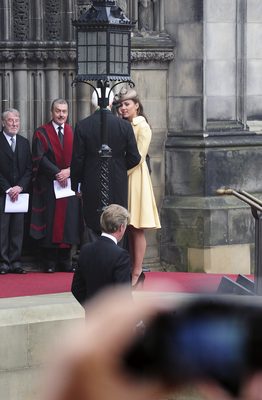 Duchess of Cambridge entering St Giles
