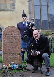 Piper at the first annual Greyfriars commemoration