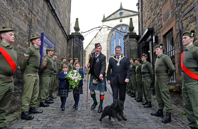 A guard of honour for the Lord Provost