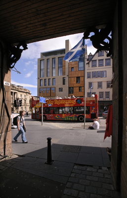 View from Wardrop's close showing the Royal Mile