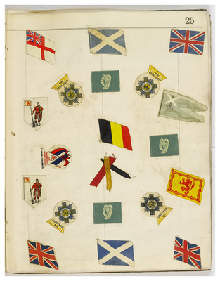 Flag and regimental emblems