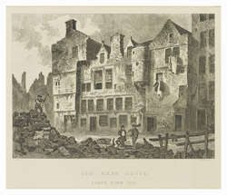 Old Bank Close taken down in 1835