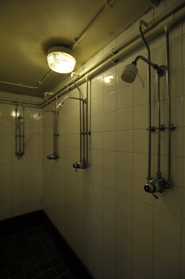 Showers in men's changing room, Meadowbank Velodrome