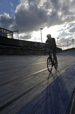 Track cyclist, Meadowbank Velodrome
