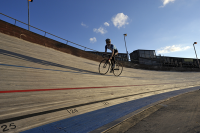 Track cyclist, Meadowbank Velodrome