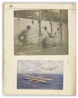 Damaged ship and British flying boats