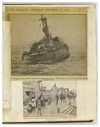 HMS Britannia; Germans evacuating a French village