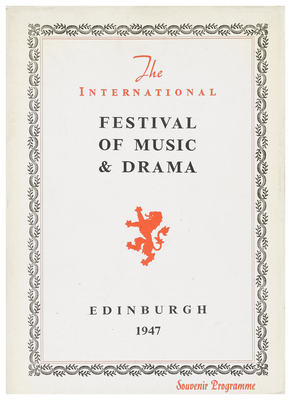 1947 Edinburgh International Festival Souvenir Programm