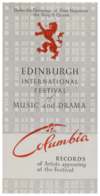 Programme of Columbia Records' artists at 1947 Festival
