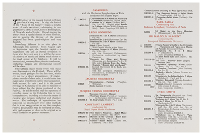 Columbia Records' artists, 1947 International Festival