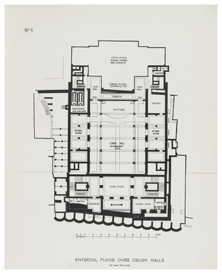 Plan for Edinburgh City Hall - basement, lower hall