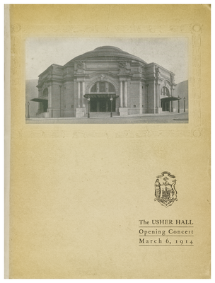 The Usher Hall Opening Concert programme