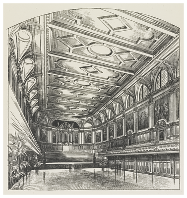 Interior view of Great Hall, Usher Hall proposal