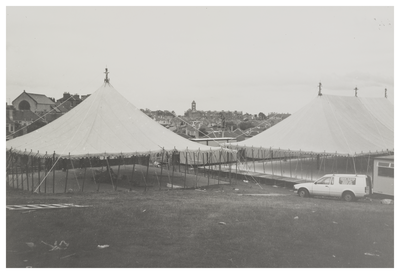 Meadowbank Stadium, tented areas, Commonwealth Games