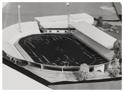 Meadowbank Stadium, architect's model