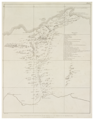 Chart of the road from the Nile to Berenice