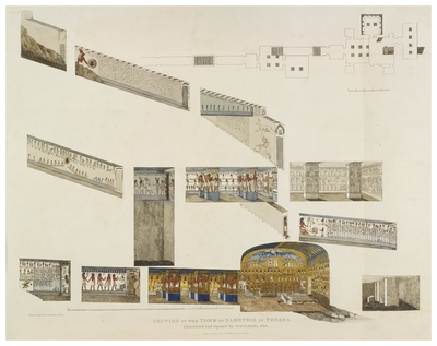 Section of the tomb of Samethis in Thebes