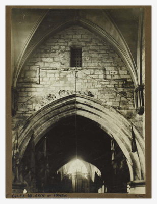 St Giles,west arch of tower