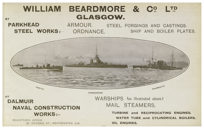 Advertisement for William Beardmore & Co. Ltd., Glasgow