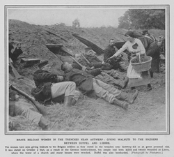 Belgian women in the trenches