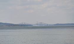 Forth Road and Rail Bridge from Leith