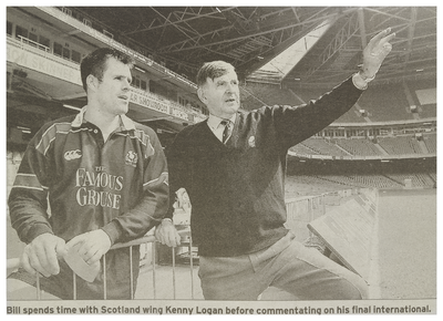 Kenny Logan and Bill McLaren at Murrayfield Stadium