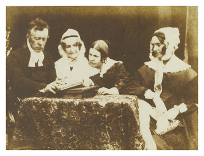 Rev. John Jaffray with three unidentified women