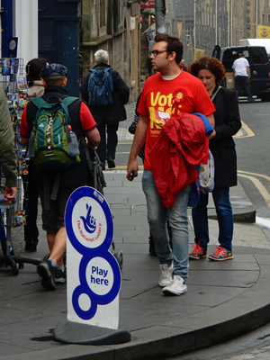 Better Together supporter, High Street, Edinburgh