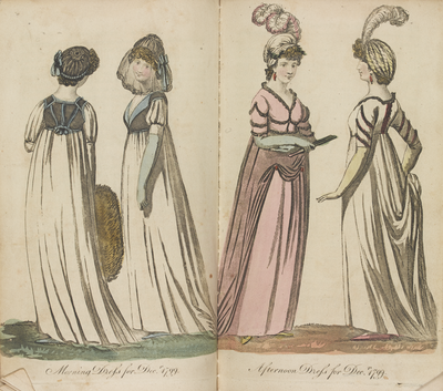 Morning dress and afternoon dress for December 1799