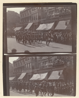 Indian troops in procession in Edinburgh along Leith St