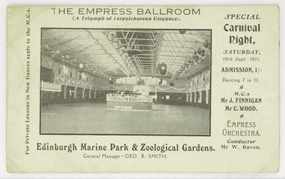 The Empress Ballroom, dance card