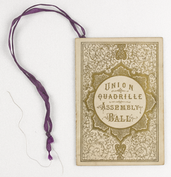 Union Quadrille, Assembly Ball, dance card