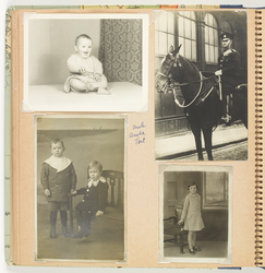 Page from family album, Unidentified children