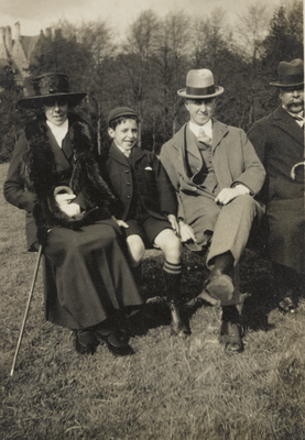 Margaret, John and William McCubben with Archie Tait
